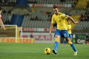 Deivid, incorporándose al ataque en el último partido / Samuel Sánchez (udlaspalmas.net)