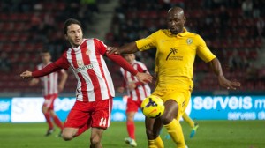 El central Pamarot, en el encuentro de la pasada jornada en Montilivi (2-2)