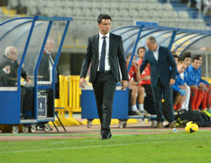 Lobera, durante un partido en el Estadio de Gran Canaria