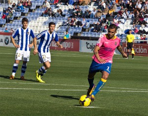 Momento del penalti de Nauzet / Manu López, Albiazules.es