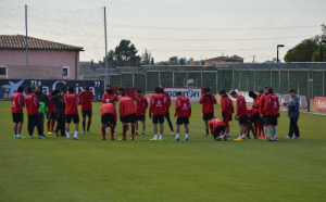 Los jugadores del Mallorca durante el entrenamiento / Web oficial RCD Mallorca.