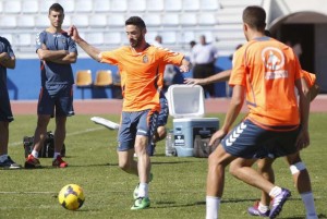 Héctor Figueroa, en una imagen de esta mañana en Maspalomas / @UDLP_Oficial