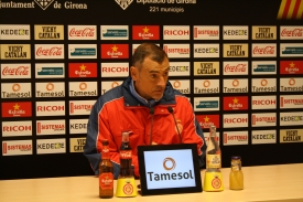 Javi López, en sala de prensa / Web oficial Girona.