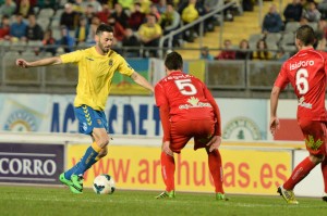 Héctor Figueroa, en su primer partido en el Estadio de Gran Canaria / Samuel Sánchez (udlaspalmas.net)
