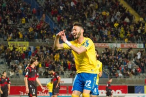 Héctor Figueroa marcó su primer gol con el primer equipo / Daniel Cáceres (udlaspalmas.net)