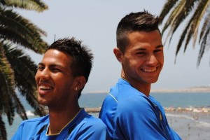 Jonathan Viera y Vitolo, ex jugadores de la Unión Deportiva Las Palmas en su primera temporada con el primer equipo