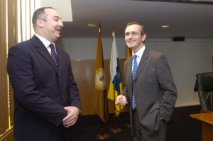 Miguel Ángel Ramírez, en una foto de archivo junto a Cobo Plana / Canarias7