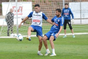 Bruno, durante un entrenamiento esta temporada / Diario de Avisos