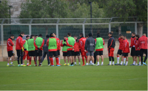 Los futbolistas del Mallorca en un entrenamiento / Web Oficial RCD Mallorca.
