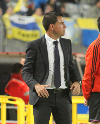 Sergio Lobera, entrenador amarillo, en el derbi / UDLASPALMAS.NET