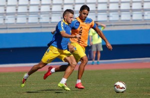 José Artiles, en una imagen del entrenamiento en Maspalomas de este martes / Web oficial