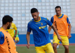 Héctor Figueroa, en una imagen del entrenamiento de este viernes en Maspalomas / Web oficial
