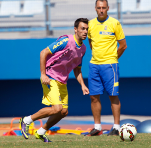 Guzmán Casaseca, en el entreno de esta mañana en Maspalomas / Web oficial