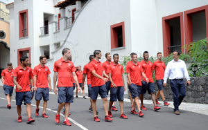 Los jugadores del CS Marítimo durante su concentración en pretemporada / CS Marítimo.