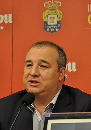 Miguel Ángel Ramírez, este lunes en la sala de prensa / udlaspalmas.net