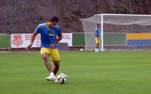 David Simón en el entrenamiento de este miércoles / udlaspalmas.net
