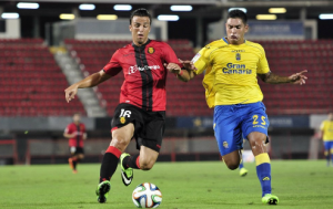 Jesús debutó en competición oficial con Las Palmas / RCD Mallorca.