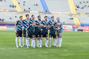 Formación del Lugo durante el encuentro de la pasada temporada / udlaspalmas.net