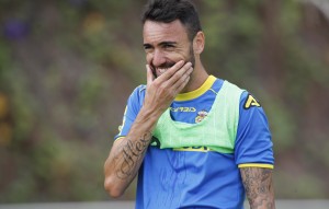 Momo, en el entrenamiento de este miércoles en Barranco Seco / Web oficial
