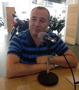 Miguel Ángel Ramírez, este jueves en una entrevista con Radio Marca, en las instalaciones de Marmotor