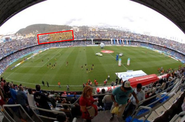 Sectores en los que irá situada la afición de la Unión Deportiva Las Palmas