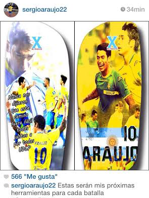 Las nuevas espinilleras de Sergio Araujo / Instagram