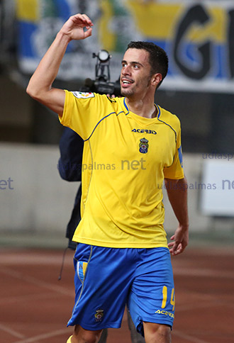 Hernán Santana fue el mejor de los amarillos ante el Numancia / Toño Suárez (udlaspalmas.net)