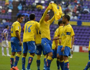 Vicente celebra el tanto de la victoria / LFP