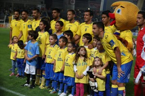 Once de los amarillos ante el Albacete / Toño Suárez (udlaspalmas.net)