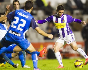 El tinerfeño Omar, en una acción del pasado sábado ante el Sabadell / LFP.es