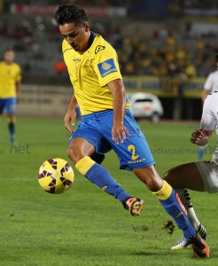 David Simón, en una imagen del encuentro ante el Albacete / Toño Suárez (udlaspalmas.net)
