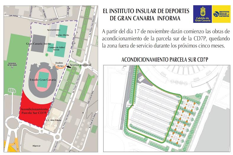 Plano de la nueva parcela anexa al Estadio de Gran Canaria