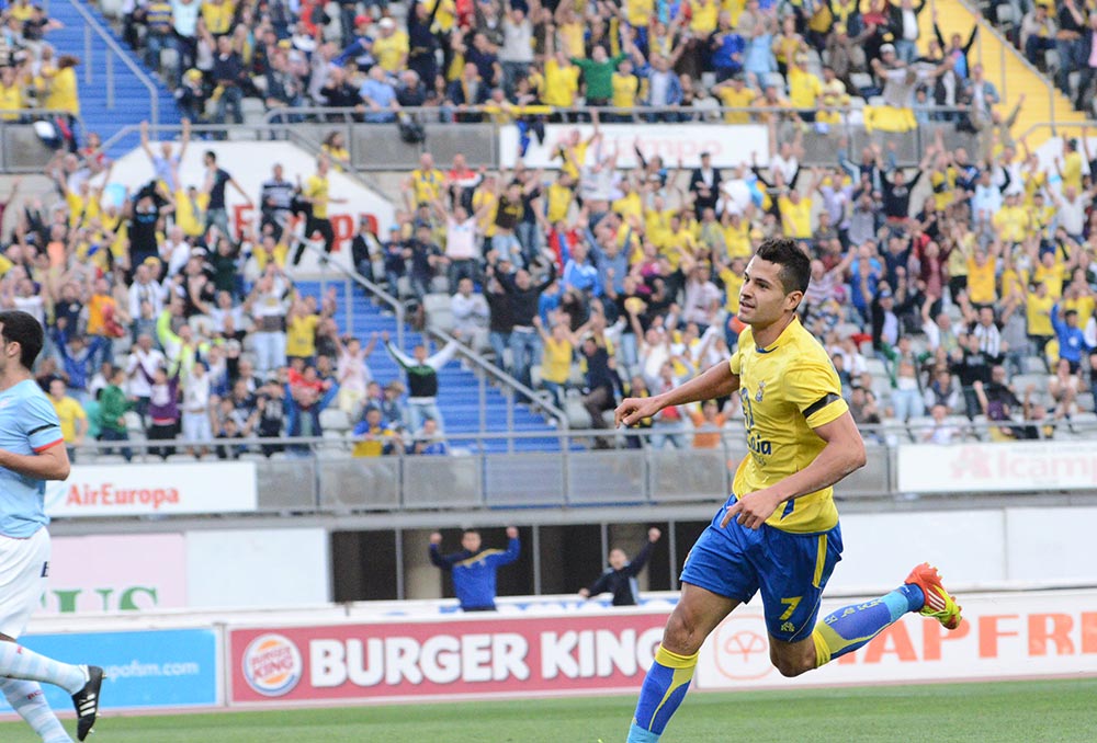 Vitolo, en una imagen de la temporada con Juan Manuel Rodríguez / udlaspalmas.net