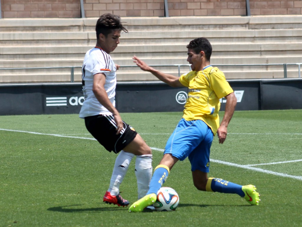 Yeremy, en el partido de ida ante el Valencia / Cristina Ripoll.