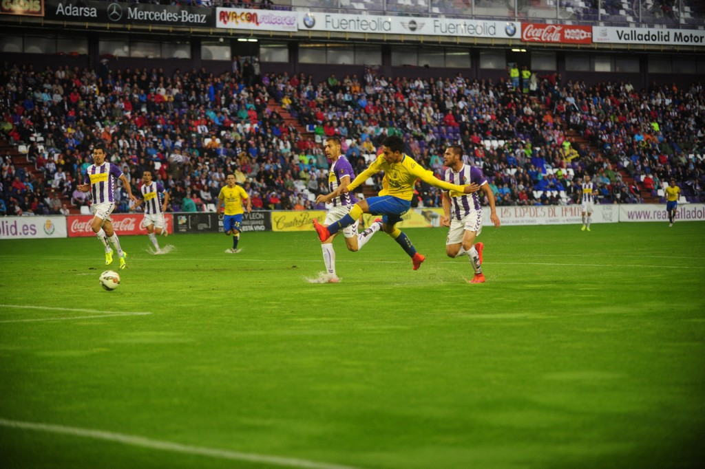 Araujo, en el momento del tanto amarillo / ValladolidDeporte.es