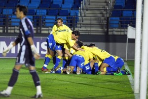 Celebración de un tanto ante el Castilla en 2007. | Foto: Fernando Villar .