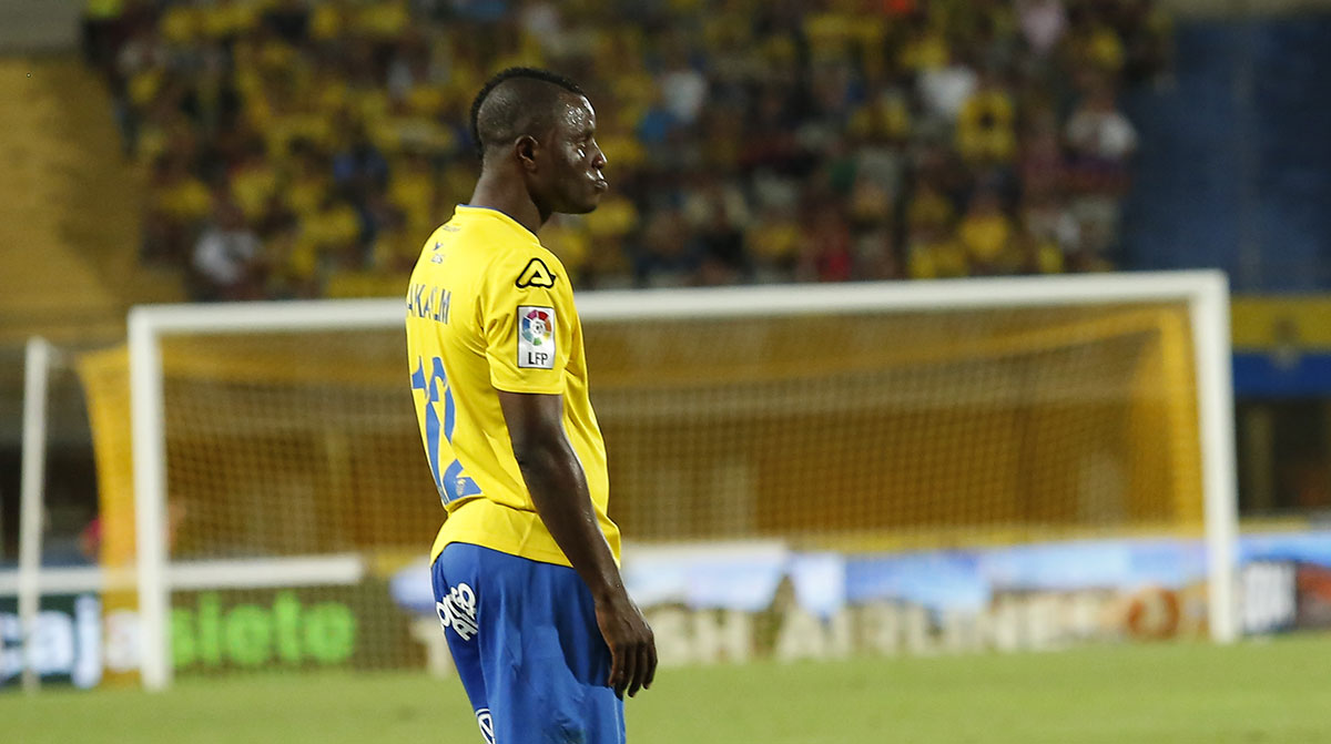 Wakaso jugó como mediocentro con Paco Herrera / udlaspalmas.net