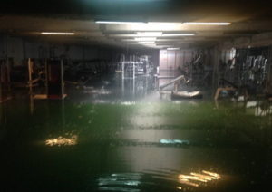 Imagen del gimnasio del Estadio este jueves / Foto: Rafael León.