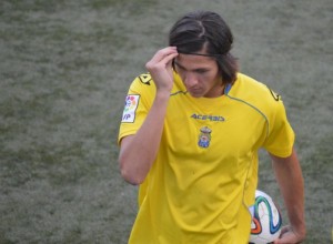 Ronaldo Peña en una imagen de pretemporada con el filial / udlaspalmas.net