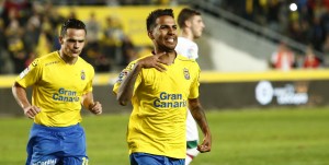 Jonathan Viera, celebrando un tanto tras un partido estelar / Toño Suárez (udlaspalmas.net)