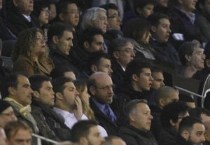 Rubi en el palco de Mestalla / El Desmarque Valencia