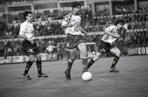 Juan Carlos Valerón, en partido de Copa ante el Valencia hace 19 años / Carlos Díaz-Recio