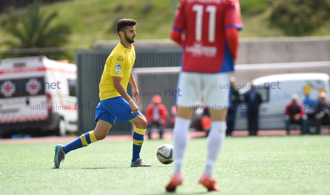 Fulgencio, en una acción de la primera mitad / Samuel Sánchez (udlaspalmas.net)