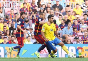 Sandro esta temporada ante la UD. | Foto: LaLiga