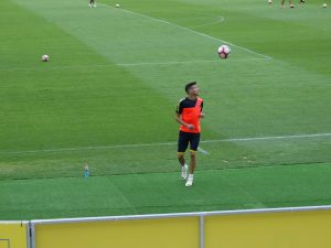 Hélder Lopes completó con normalidad buena parte del entreno.