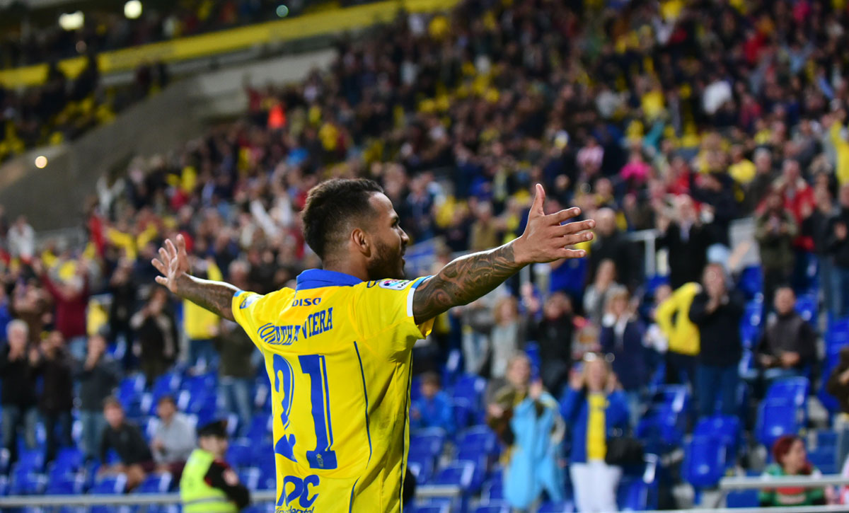 Jonathan Viera, tras el 3-1 / Grabiel Jiménez (udlaspalmas.NET)