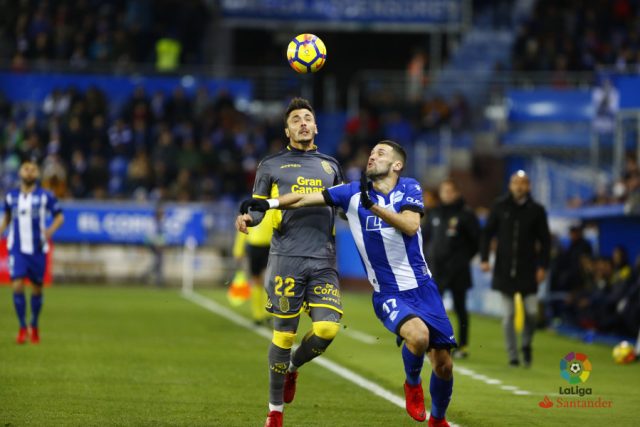 Ximo Navarro en el partido frente al Alavés