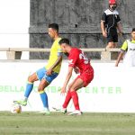Álvaro Valles, ante el Sevilla, en el encuentro amistoso en La Línea de la Concepción / UDLP_Oficial