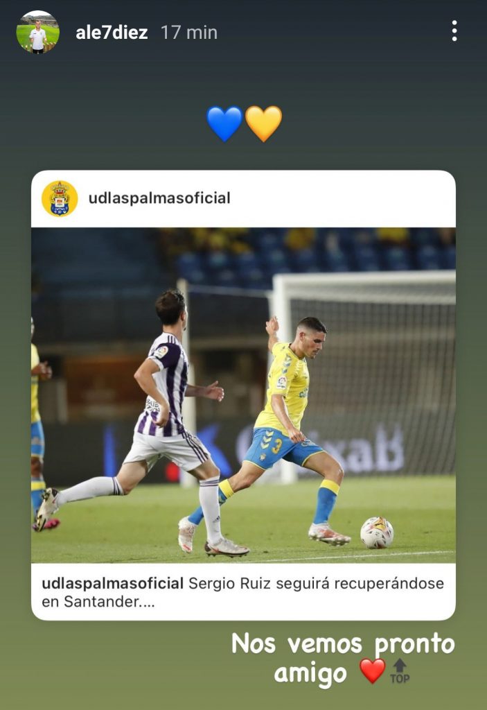 Este jueves, Sergio Ruiz se despidió en la Ciudad Deportiva de sus compañeros, los cuales también mandaron mensajes de apoyo para el jugador cántabro a través de las redes sociales.
