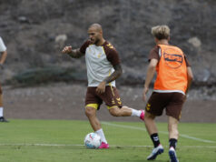 Sandro Ramírez ya entrena con el grupo tres meses después
